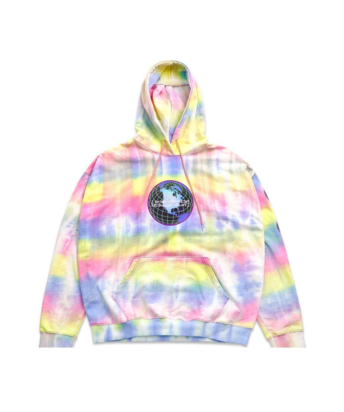 아임낫어휴먼비잉(I AM NOT A HUMAN BEING) GLOBE PRINT HOODIE - MULTI