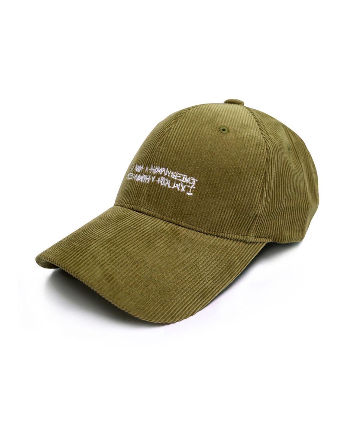 아임낫어휴먼비잉(I AM NOT A HUMAN BEING) BASIC LOGO CORDUROY CAP - KHAKI