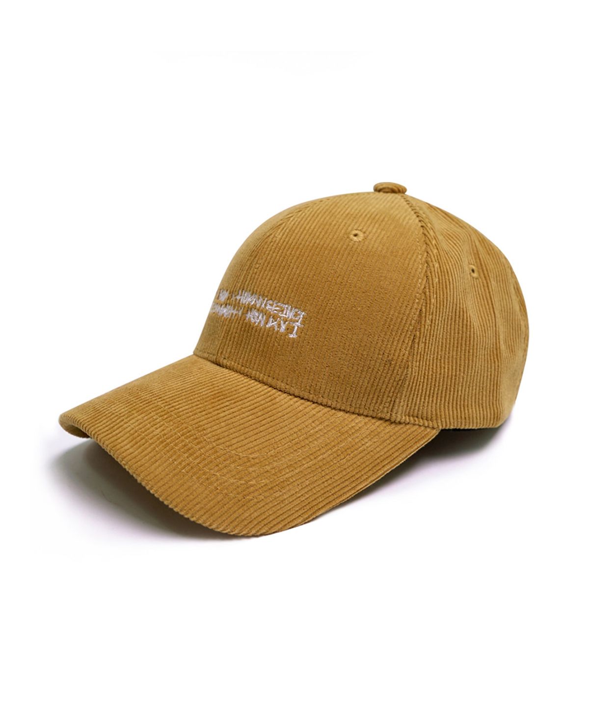 아임낫어휴먼비잉(I AM NOT A HUMAN BEING) BASIC LOGO CORDUROY CAP - BEIGE