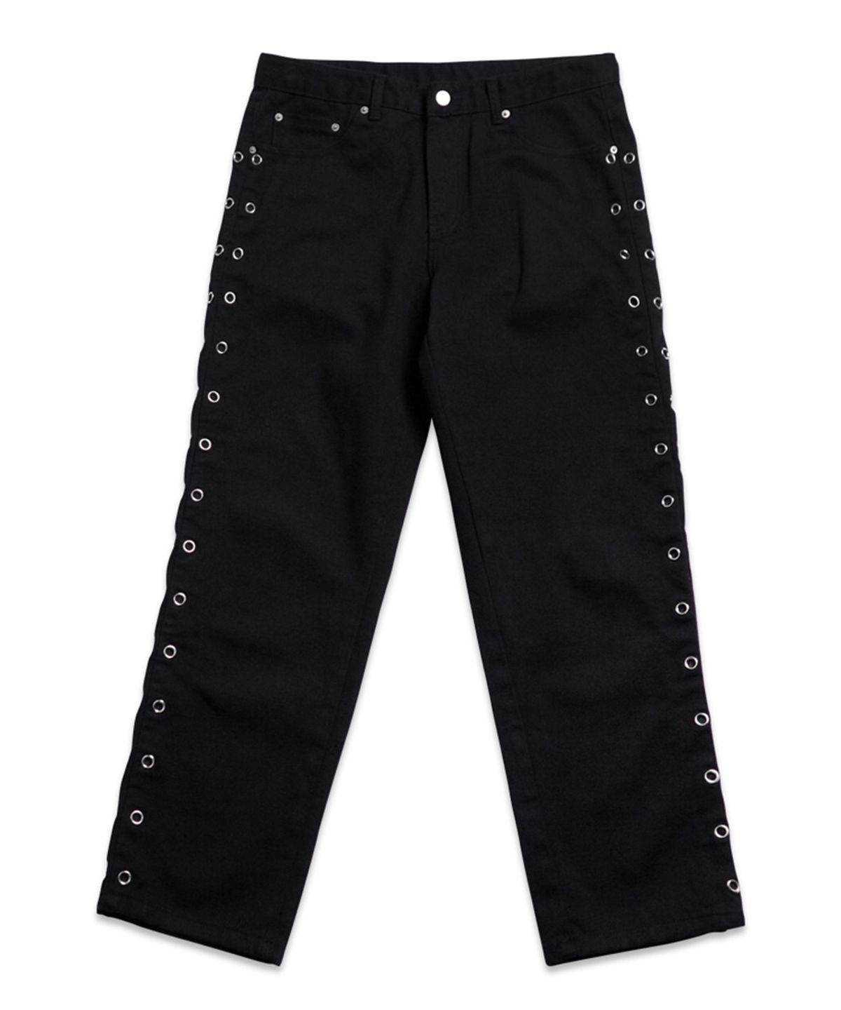 아임낫어휴먼비잉(I AM NOT A HUMAN BEING) EYELET DETAIL JEANS - BLACK