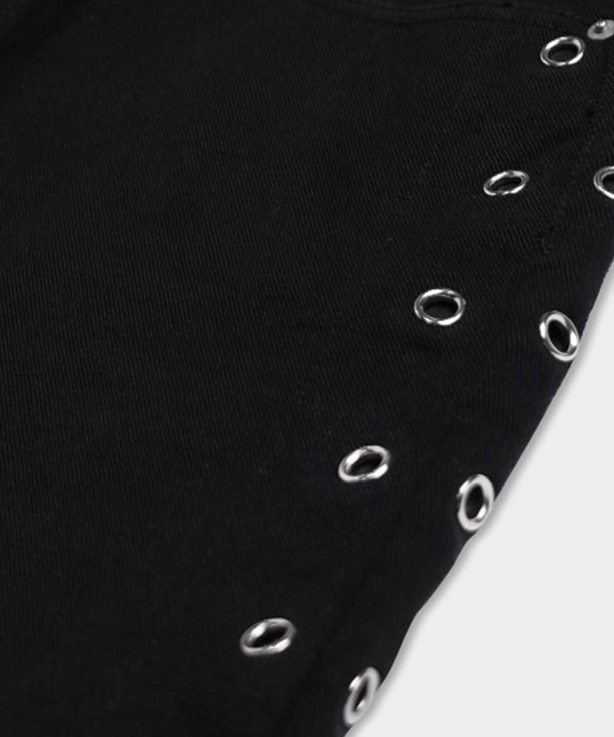 아임낫어휴먼비잉(I AM NOT A HUMAN BEING) EYELET DETAIL JEANS - BLACK