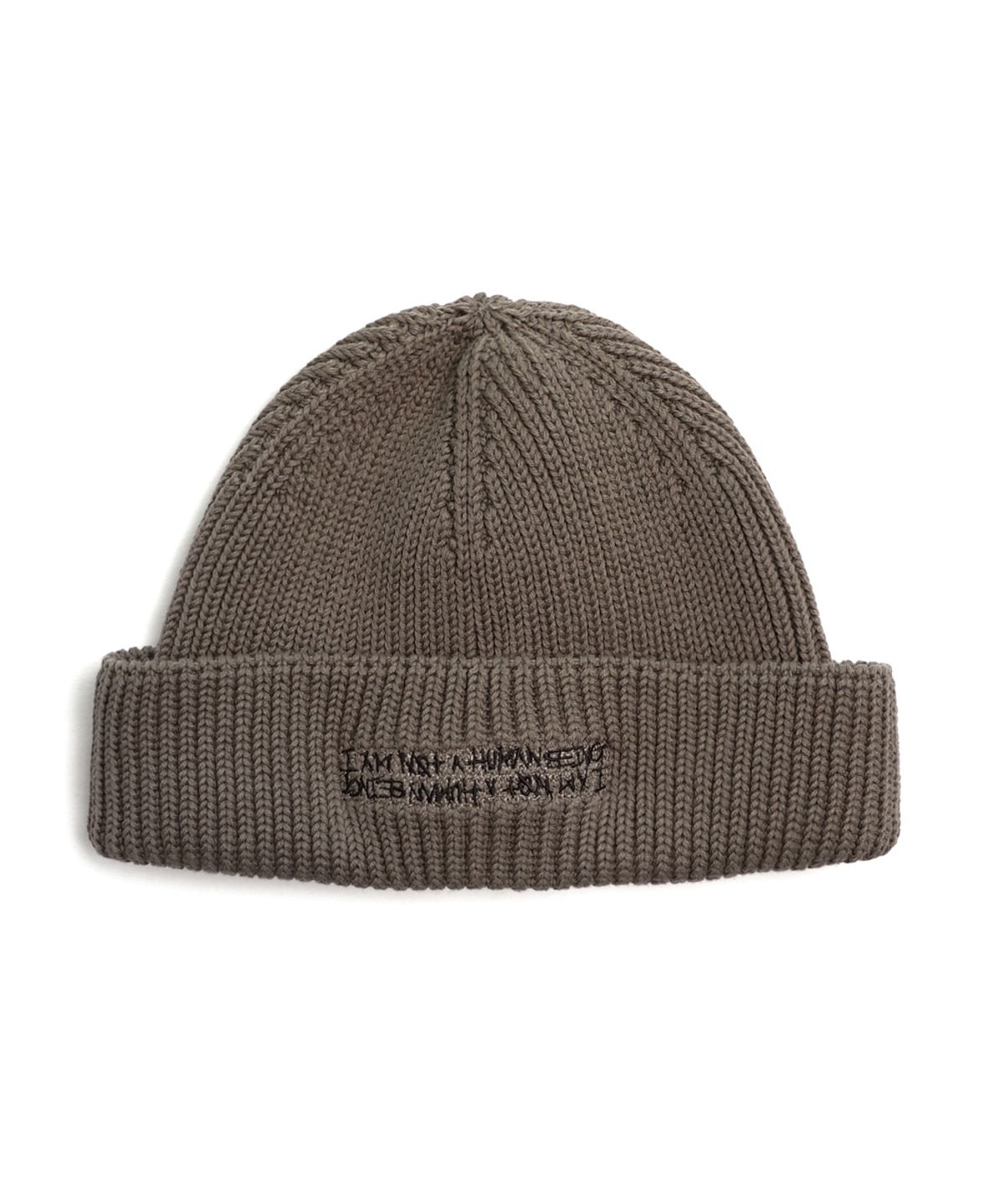 아임낫어휴먼비잉(I AM NOT A HUMAN BEING) BASIC LOGO BEANIE - OLIVE