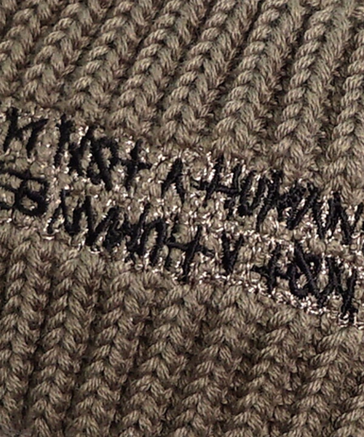 아임낫어휴먼비잉(I AM NOT A HUMAN BEING) BASIC LOGO BEANIE - OLIVE