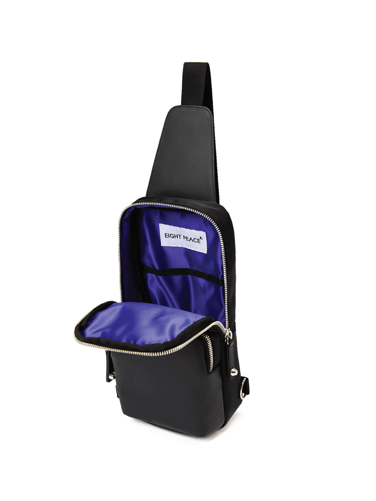 에잇피스(EIGHTPEACE) LEATHER MIX BUCKLE SLING BAG