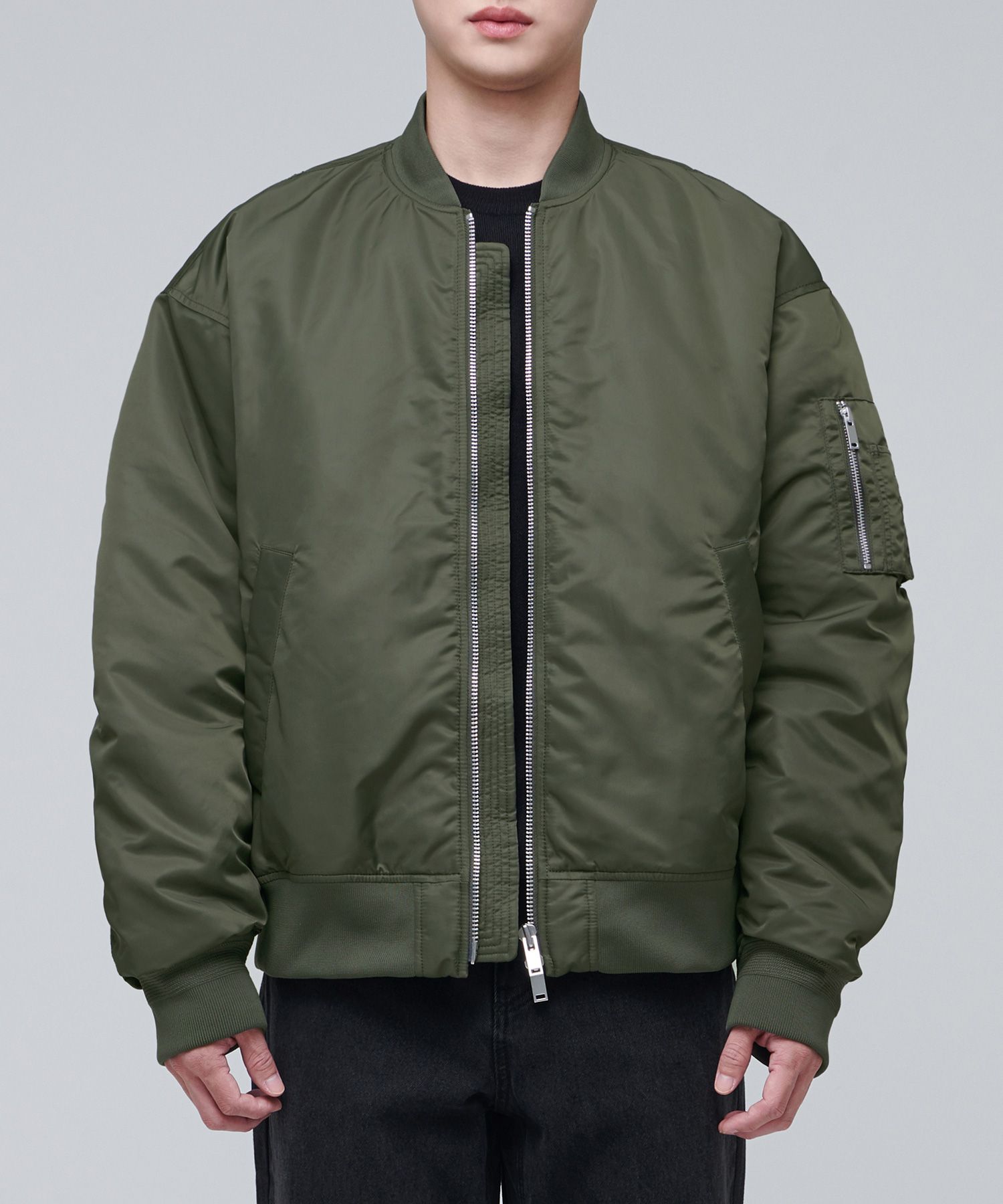 MUSINSA | MUSINSA STANDARD OVERSIZED MA-1 BOMBER JACKET [KHAKI]
