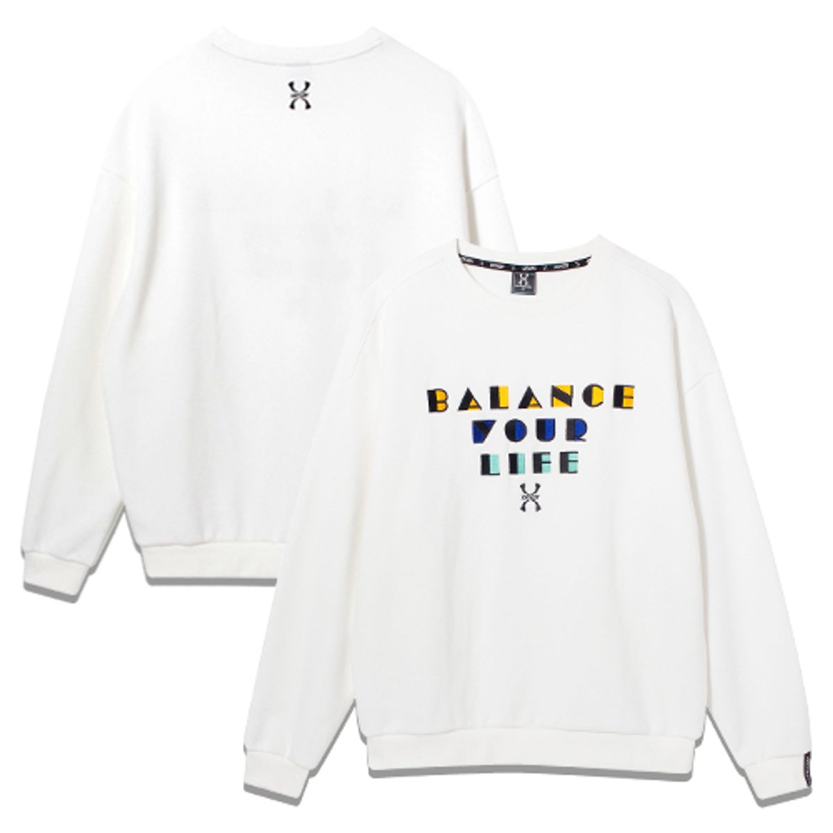 엑스네지(XNAZZY) 밸런스 릴렉스핏맨투맨XYNRMA07 [WHITE]