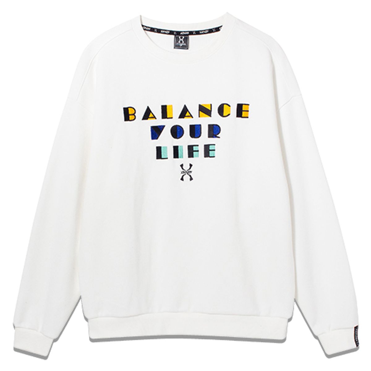 엑스네지(XNAZZY) 밸런스 릴렉스핏맨투맨XYNRMA07 [WHITE]