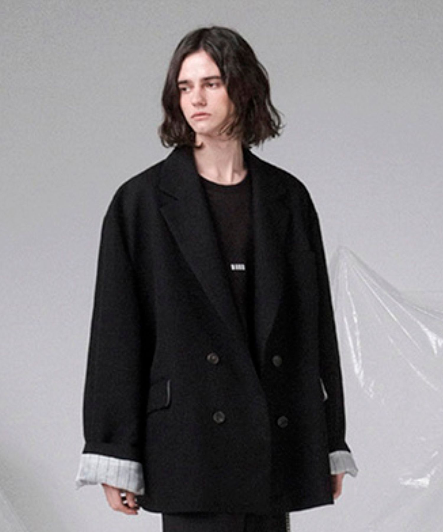 アウターその他 AVANDRESS Lemaire 4-button double check over blazer MUSINSA | AVANDRESS Lemaire 4 Button Double Over Blazer Black