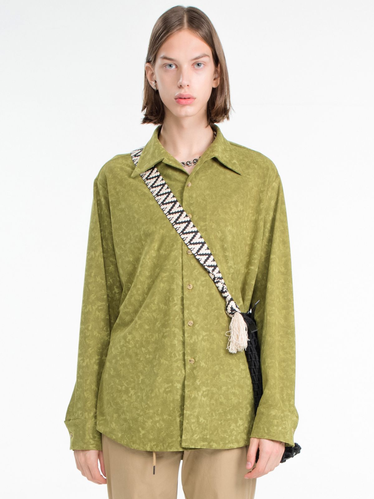 그레이티스트(THE GREATEST) GREEN Suede Shirts