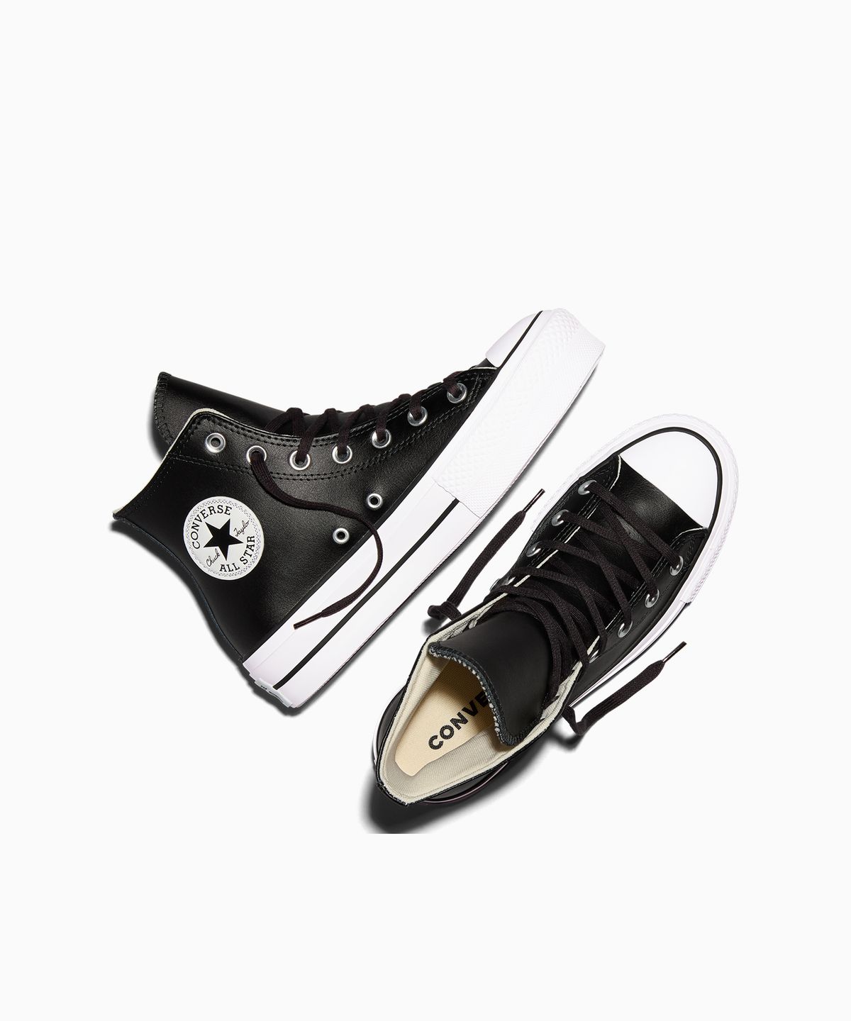 컨버스(CONVERSE) 척테일러 올스타 리프트 클린 레더 블랙 561675C