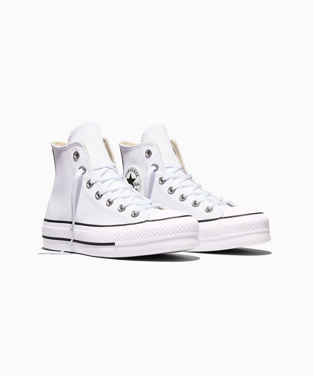 컨버스(CONVERSE) 척테일러 올스타 리프트 클린 레더 화이트 561676C