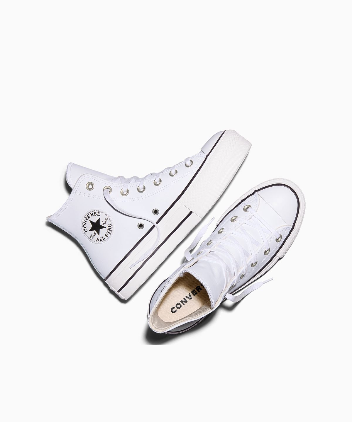 컨버스(CONVERSE) 척테일러 올스타 리프트 클린 레더 화이트 561676C