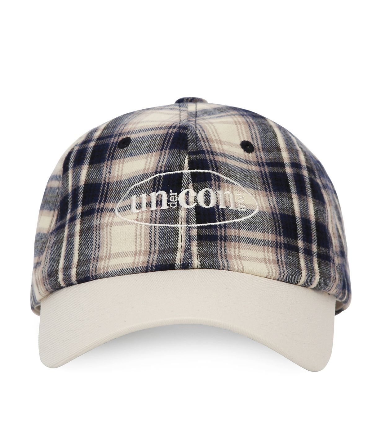 언더컨트롤(UNDERCONTROL) 체크 패턴 볼캡 R CROSS LOGO / CLASSIC B B / NAVY CHECK