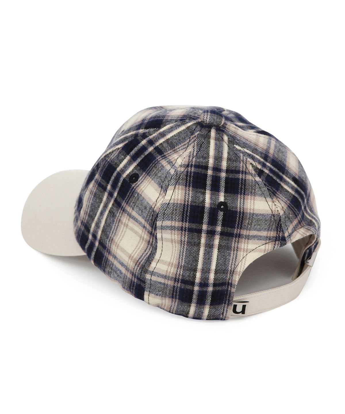 언더컨트롤(UNDERCONTROL) 체크 패턴 볼캡 R CROSS LOGO / CLASSIC B B / NAVY CHECK