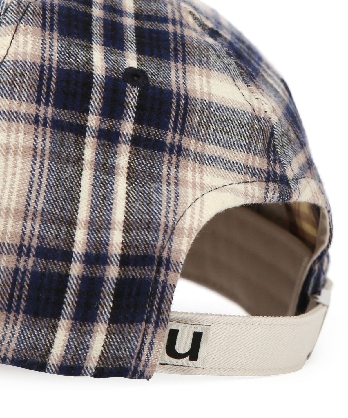 언더컨트롤(UNDERCONTROL) 체크 패턴 볼캡 R CROSS LOGO / CLASSIC B B / NAVY CHECK