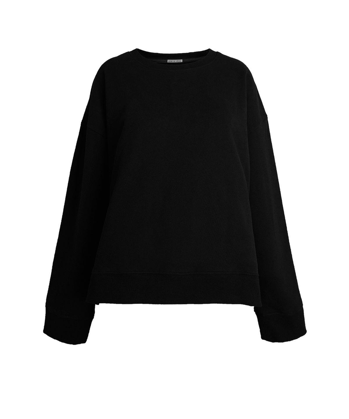 레트흐드레뚜왈(LETTRE DE LE TOILE) OVERSIZED SIDE SLIT SWEATSHIRT (BLACK)