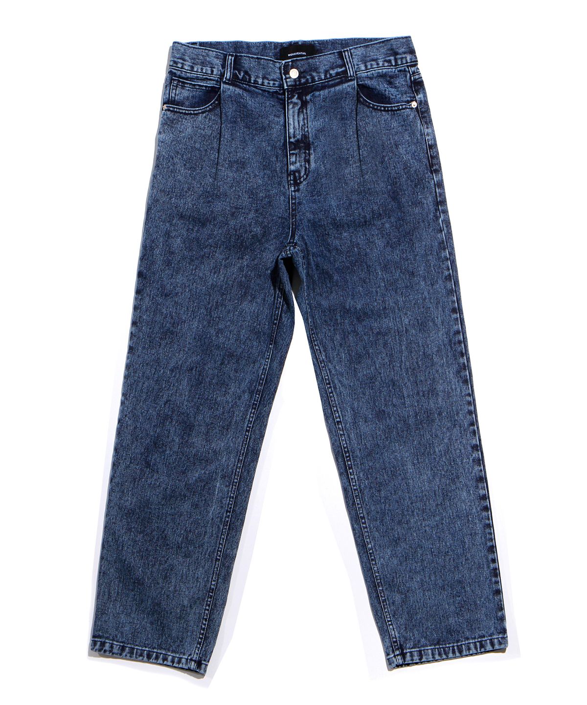 위해브어테일(WE HAVE A TAIL) TUCK WIDE TAPERED JEAN (STONE INDIGO)