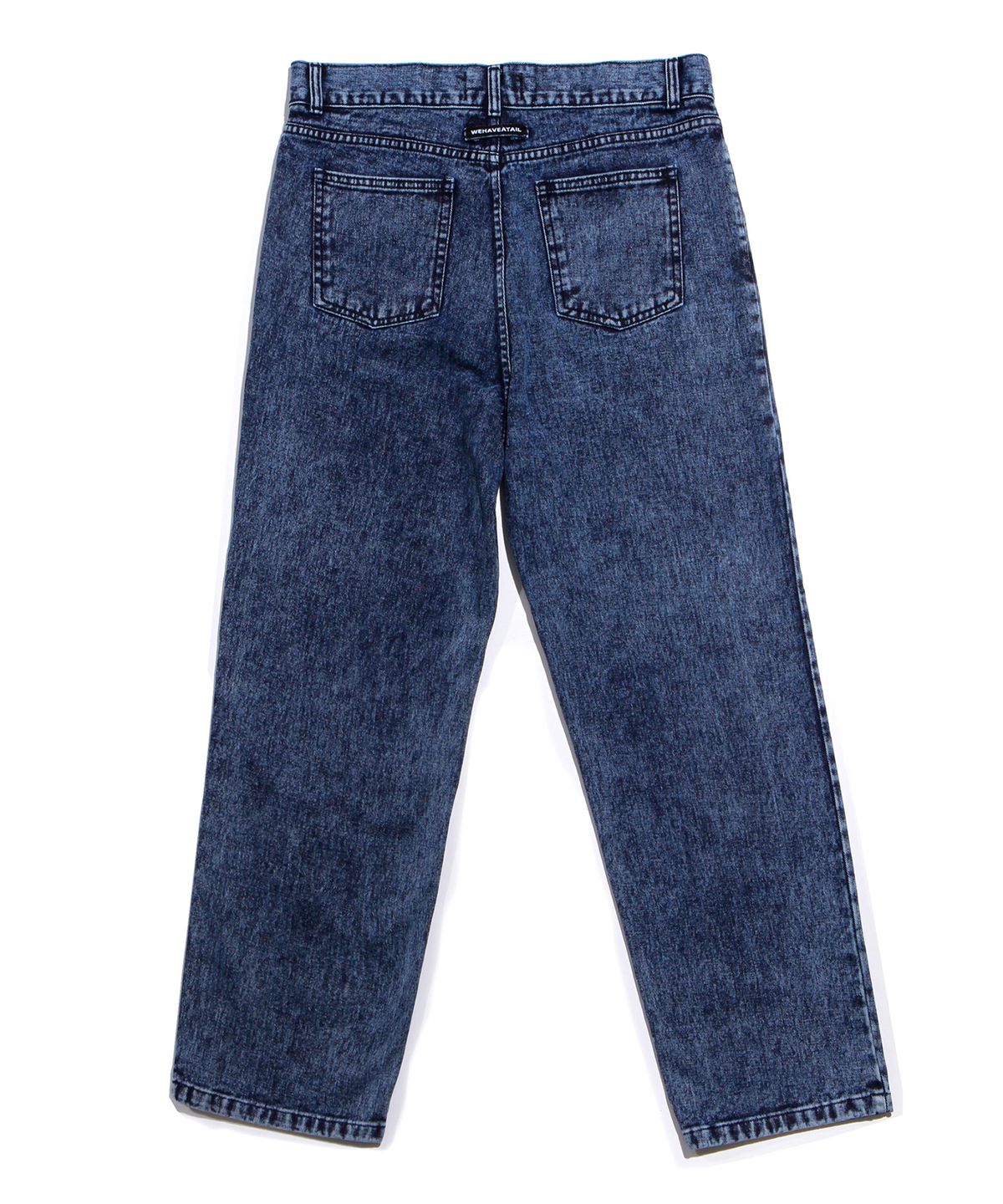 위해브어테일(WE HAVE A TAIL) TUCK WIDE TAPERED JEAN (STONE INDIGO)