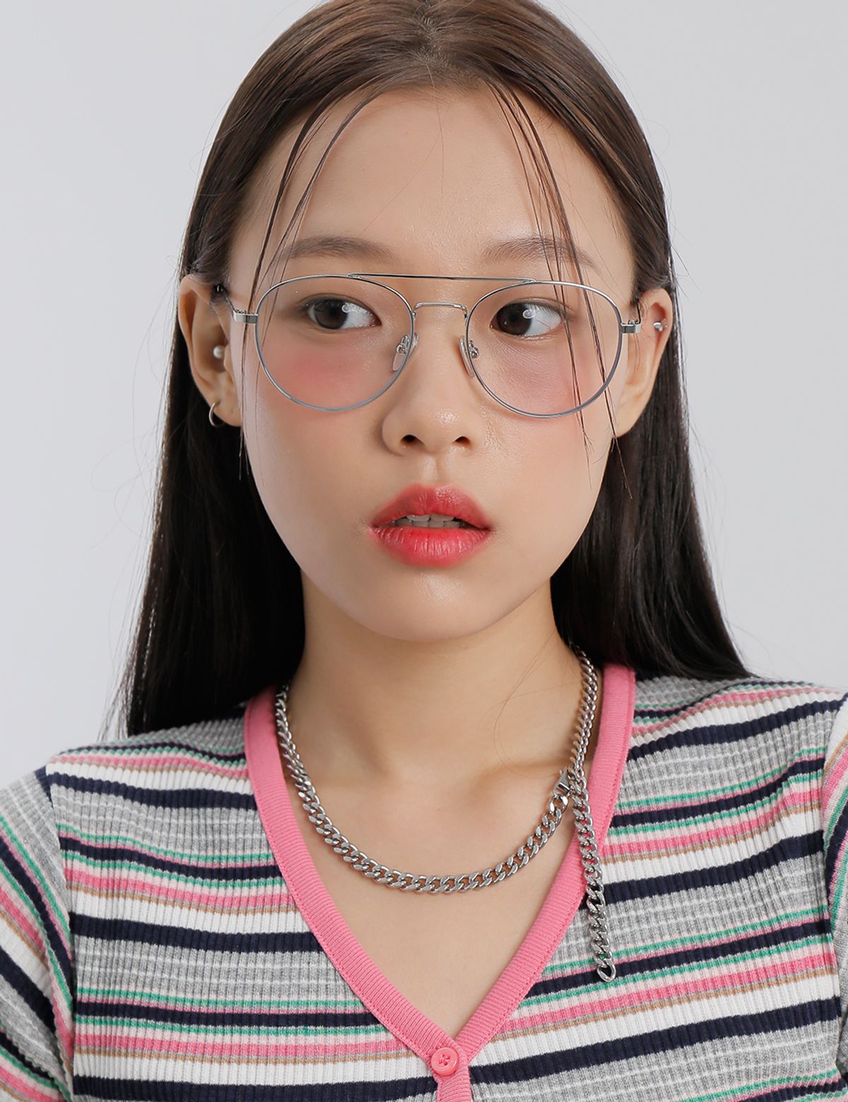 르네 하우윈(RENE HAUYNE) May 실버 DR0502B 블루라이트차단안경
