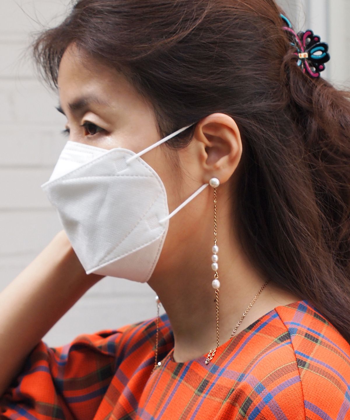 레이지앤크레이지(LAZY N CRAZY) 담수진주 목걸이 마스크스트랩