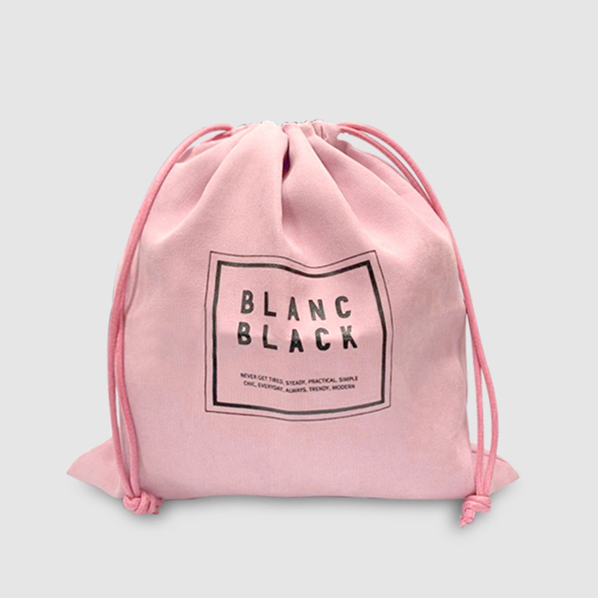 블랑블랙(BLANCBLACK) 코듀로이 스트링 파우치 [핑크]