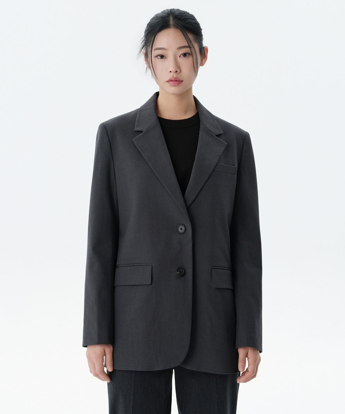 무신사 스탠다드 우먼(MUSINSA STANDARD WOMAN) 우먼즈 오버사이즈 블레이저 [그레이]