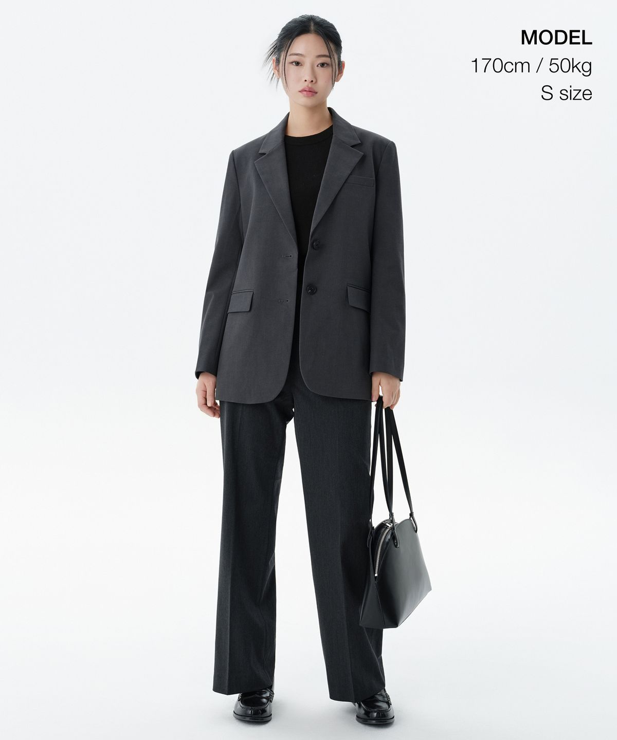 무신사 스탠다드 우먼(MUSINSA STANDARD WOMAN) 우먼즈 오버사이즈 블레이저 [그레이]