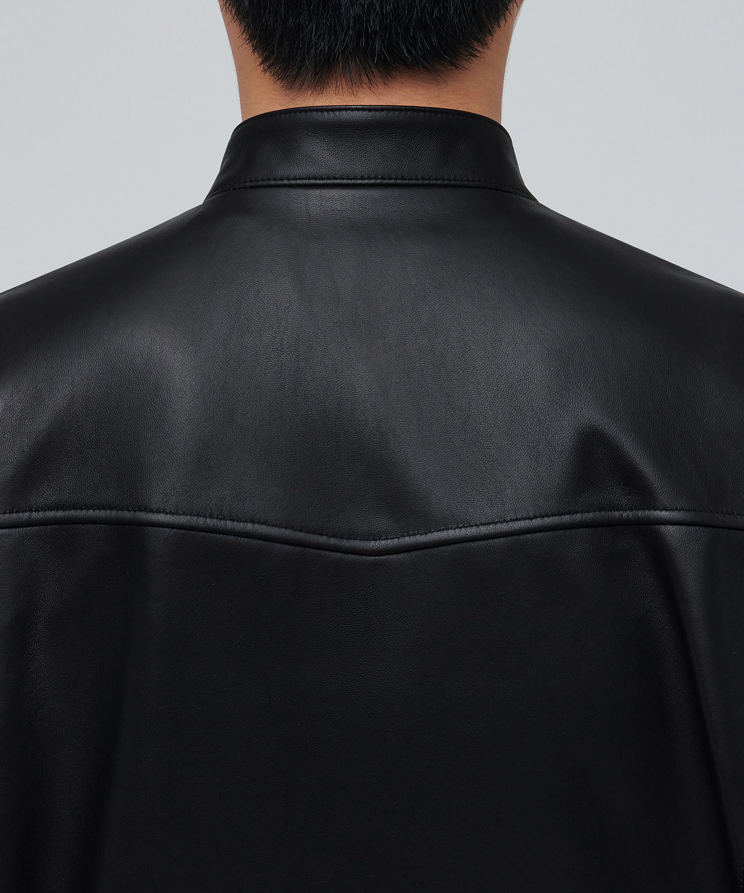 ジャケット・アウター MUSINSA STANDARD LAMBSKIN MOTORCYCLE MUSINSA | MUSINSA STANDARD LAMBSKIN CAFE RACER JACKET_BLACK