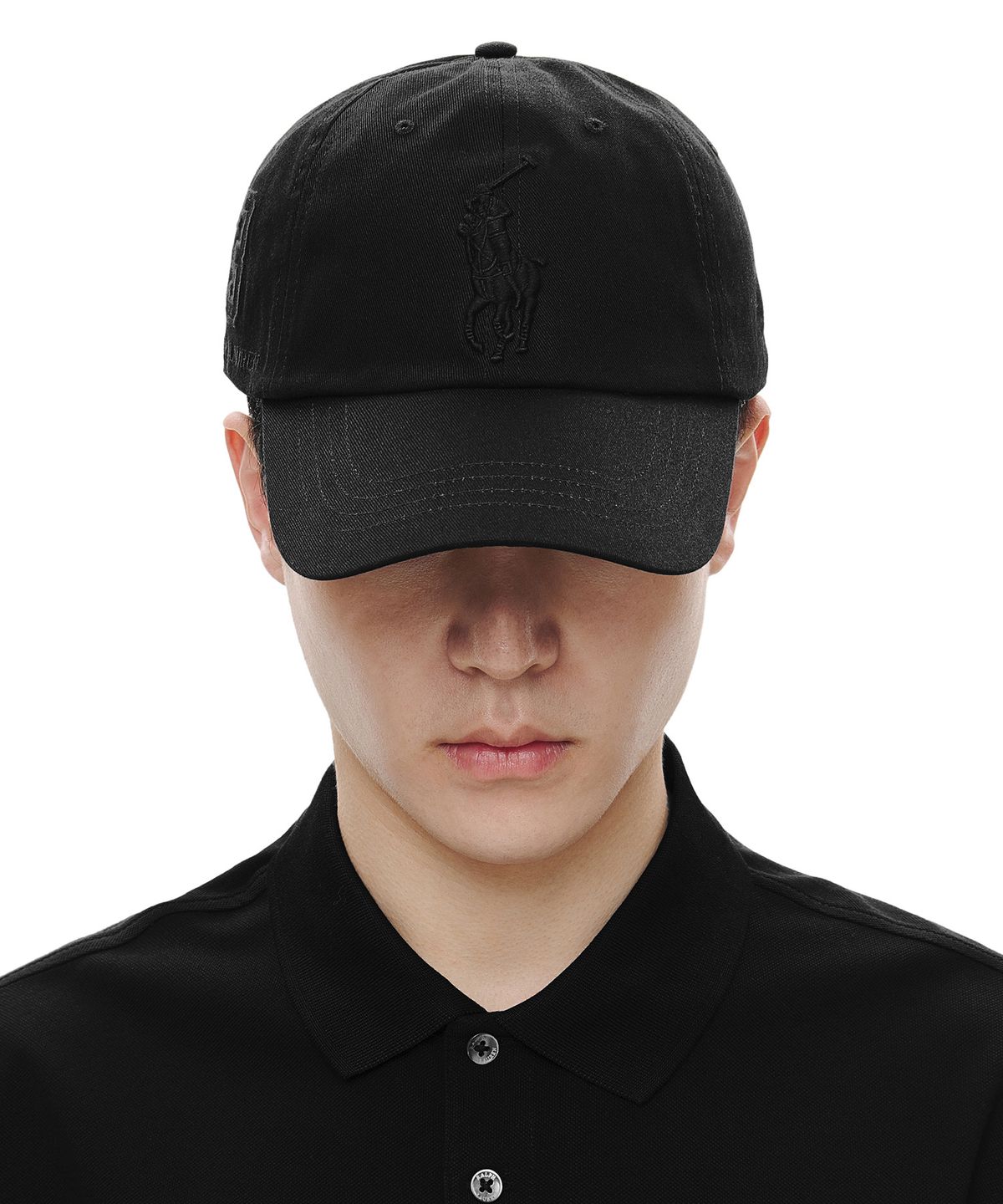 폴로 랄프 로렌(POLO RALPH LAUREN) 빅 포니 치노 베이스볼 캡 - 블랙
