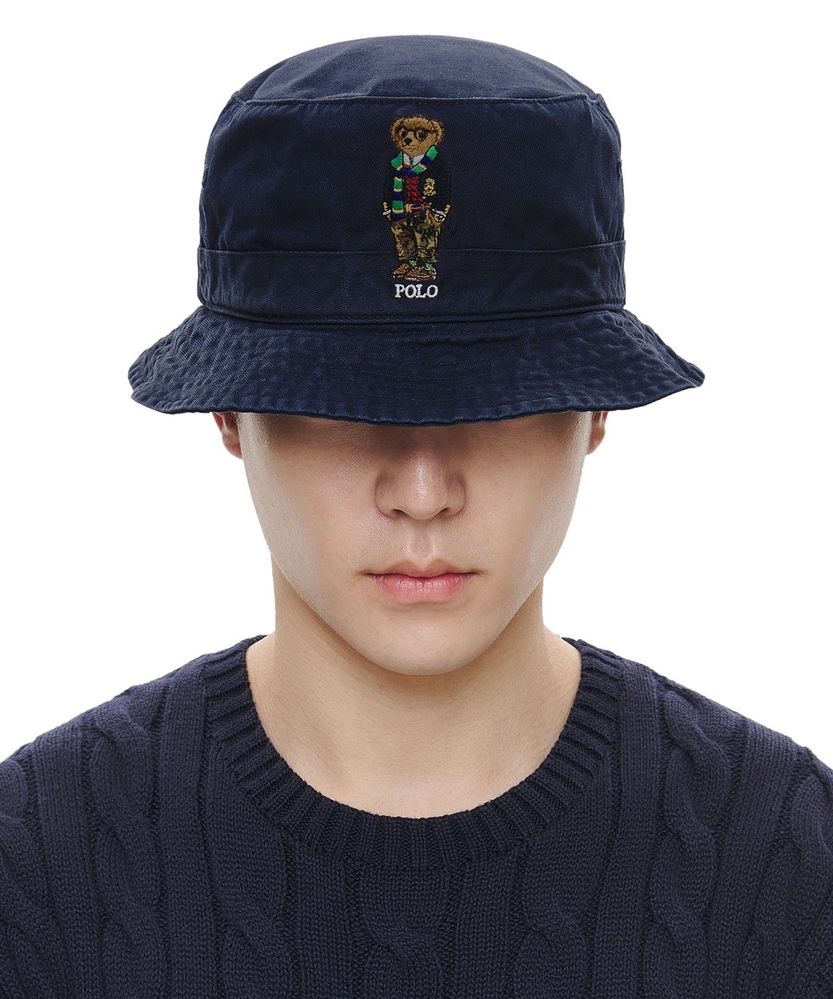 폴로 랄프 로렌(POLO RALPH LAUREN) 코튼 치노 버킷 햇  - 네이비