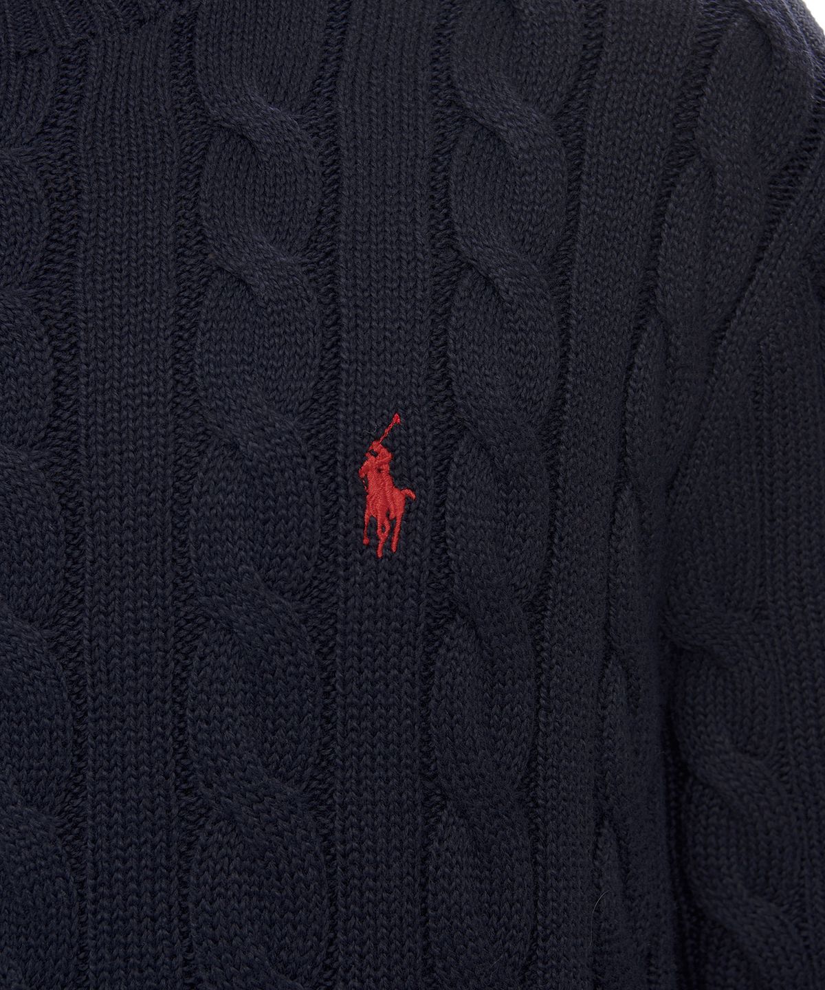 폴로 랄프 로렌(POLO RALPH LAUREN) 케이블니트 코튼 스웨터 - 네이비