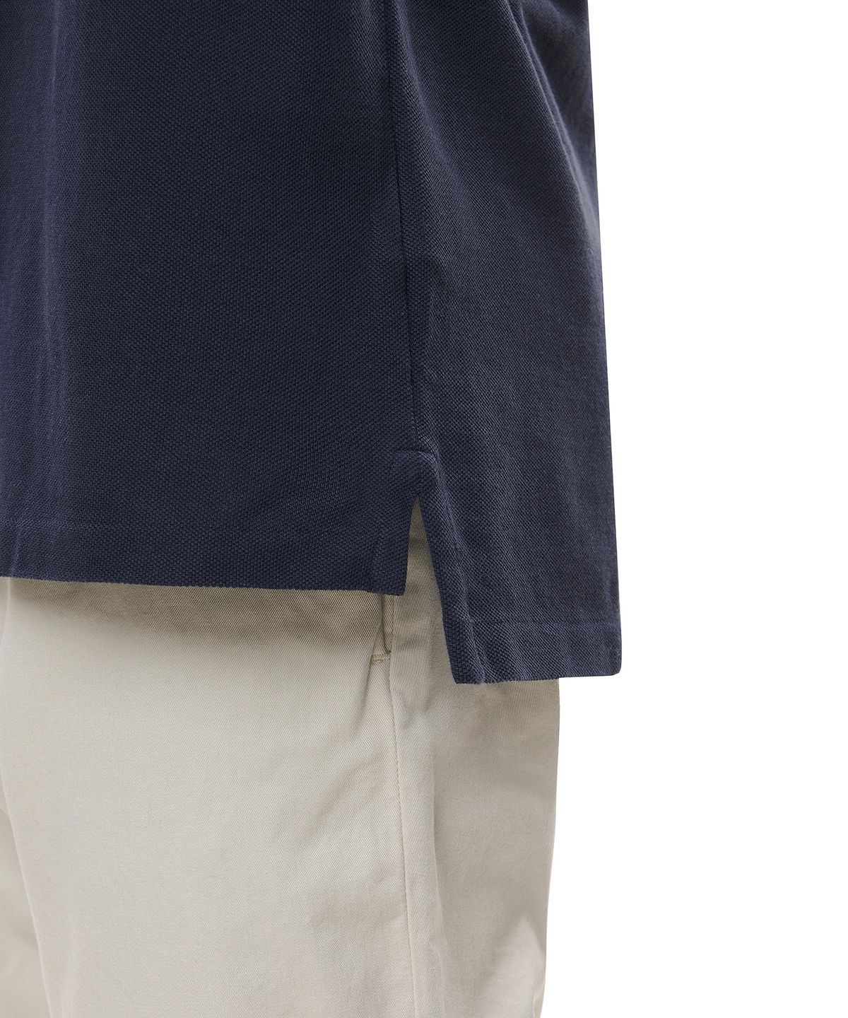 폴로 랄프 로렌(POLO RALPH LAUREN) 커스텀 슬림핏 롱 슬리브 메시 폴로 - 블루