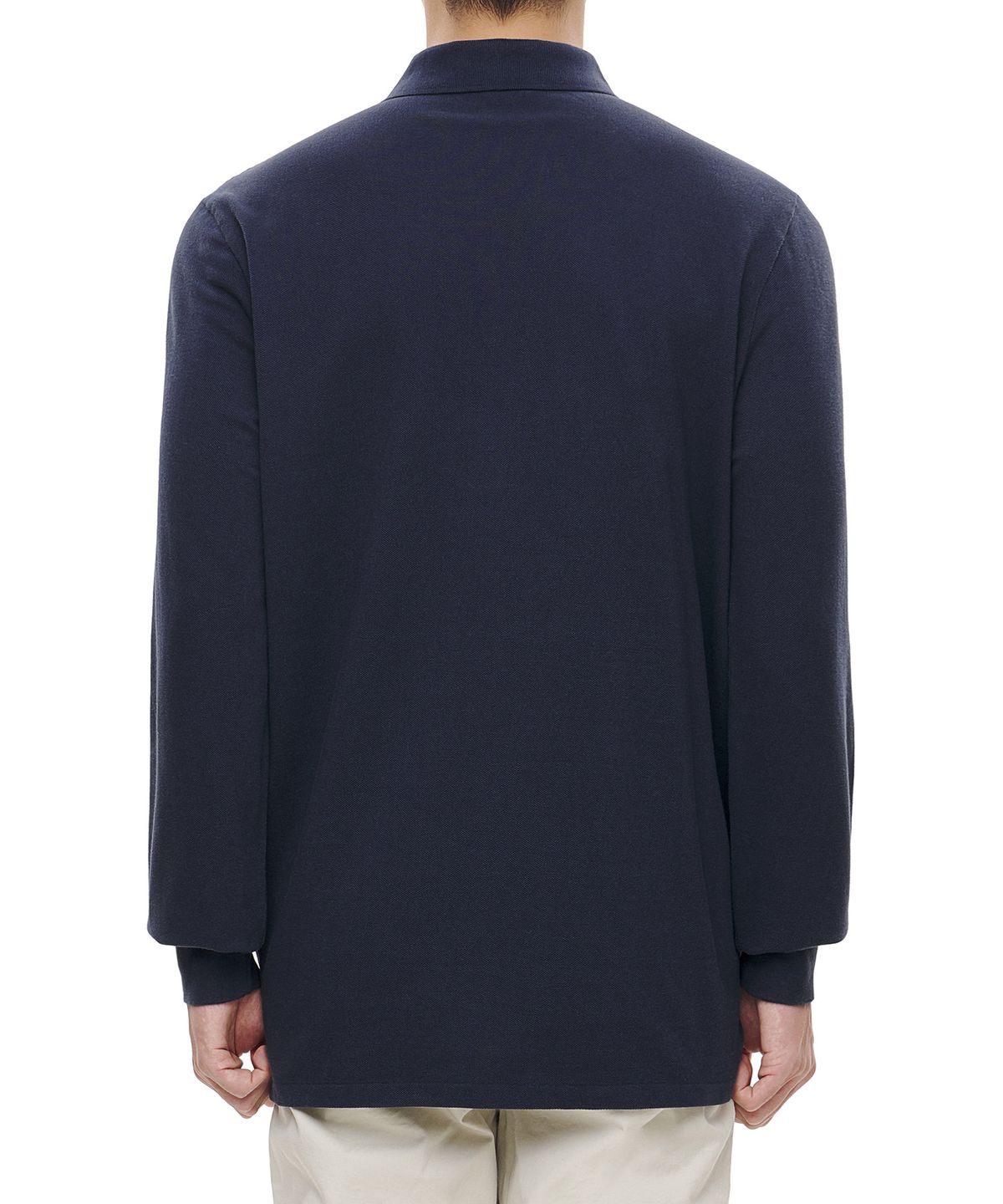 폴로 랄프 로렌(POLO RALPH LAUREN) 커스텀 슬림핏 롱 슬리브 메시 폴로 - 블루