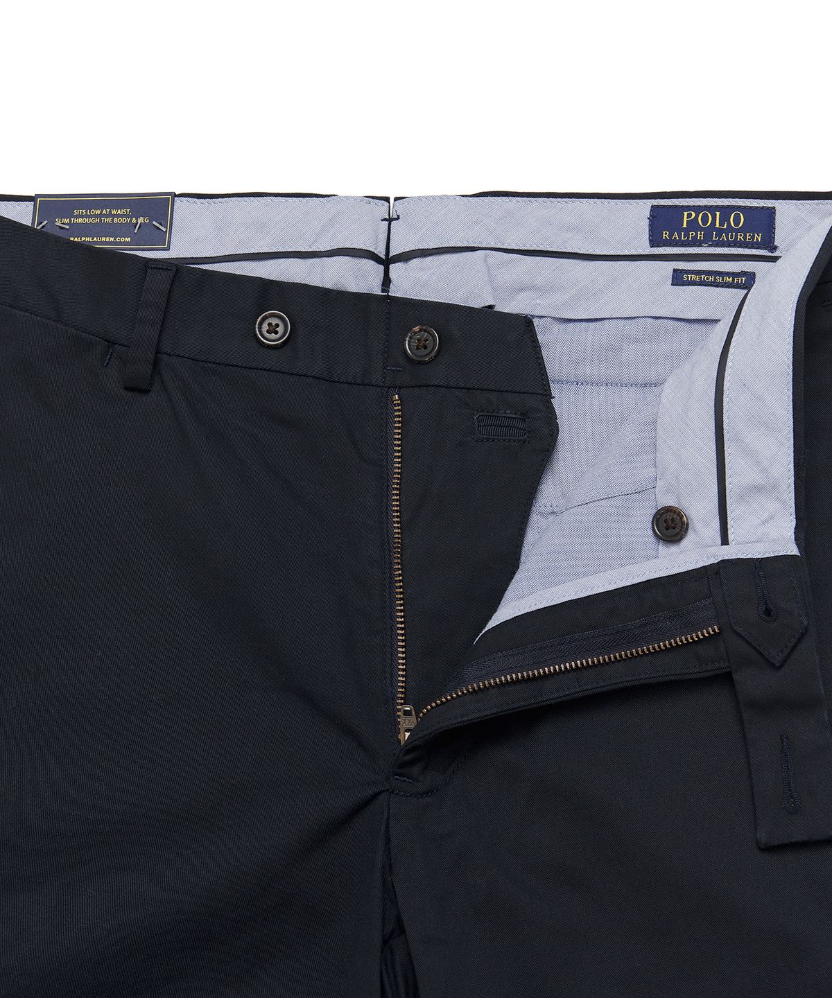 폴로 랄프 로렌(POLO RALPH LAUREN) 스트레치 슬림핏 치노 팬츠 - 네이비