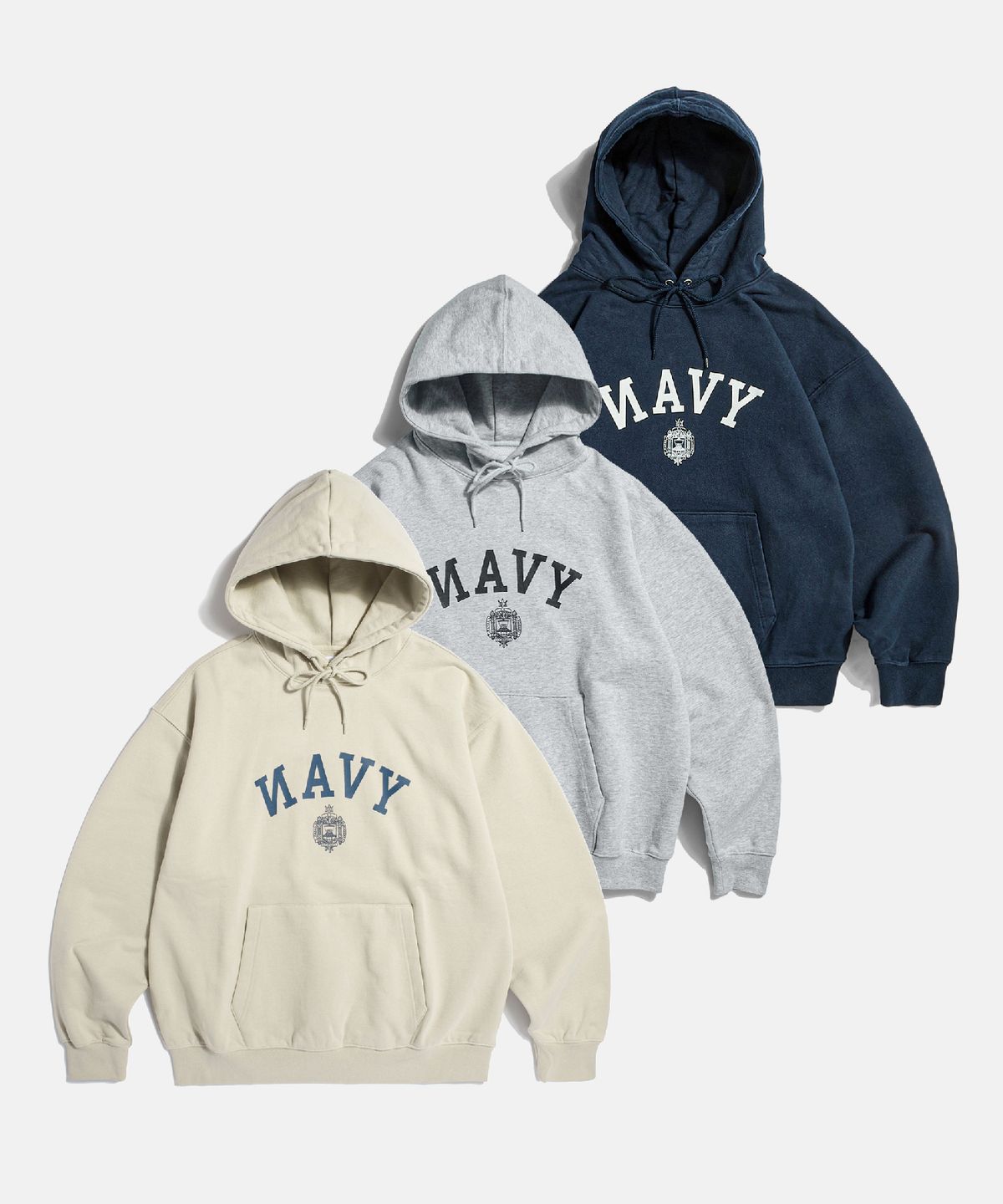 에스피오나지(ESPIONAGE) NAVAL Academy Heavyweight Hoodie Navy