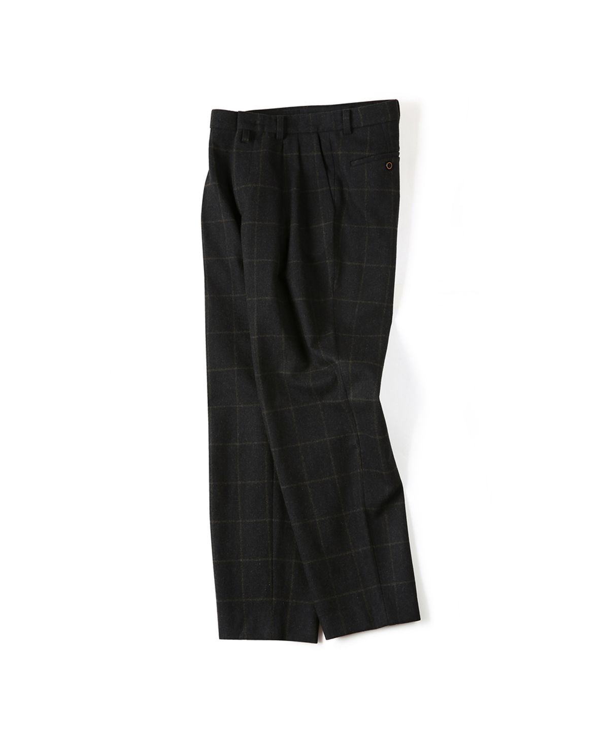 셔터(SHIRTER) WINDOW CHECK HEAVY WOOL PANTS (DARK BROWN)