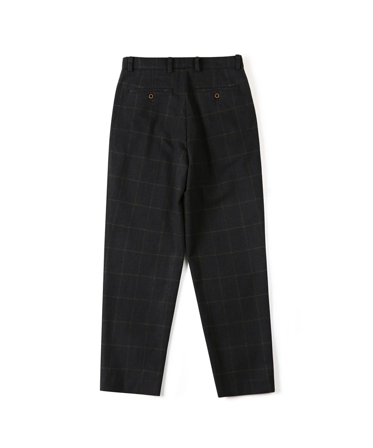 셔터(SHIRTER) WINDOW CHECK HEAVY WOOL PANTS (DARK BROWN)