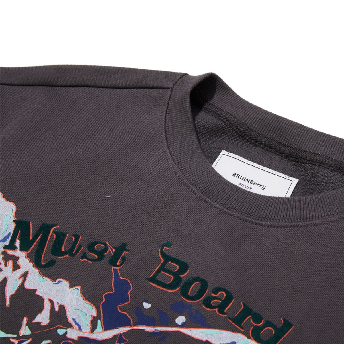 브라이언베리(BRIAN BERRY) YOU MUST BOARD A SHIP SWEAT SHIRT_DEEP GREY