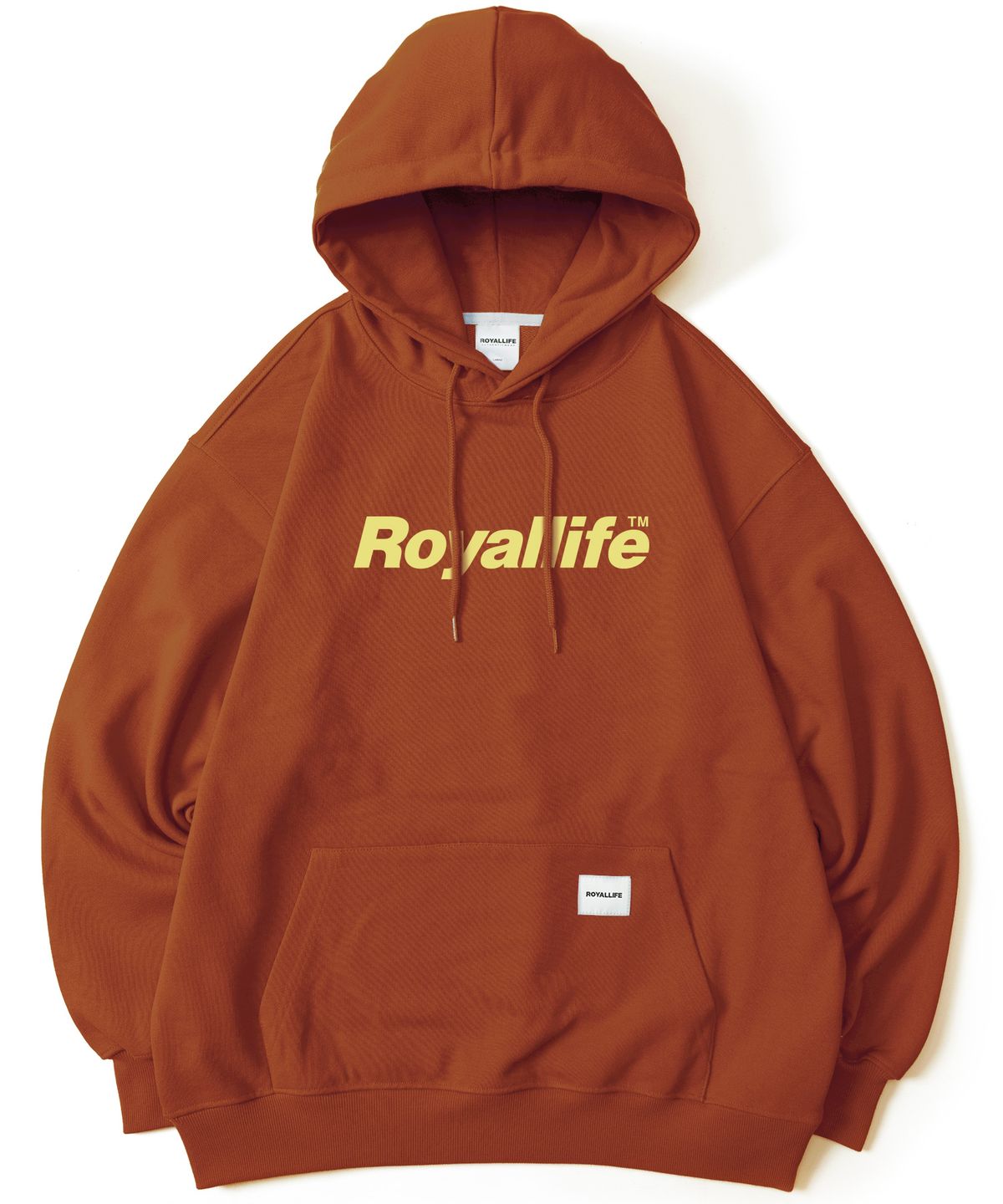 로얄라이프(ROYALLIFE) RLPH500 오리지널로고 후드티 - 브라운