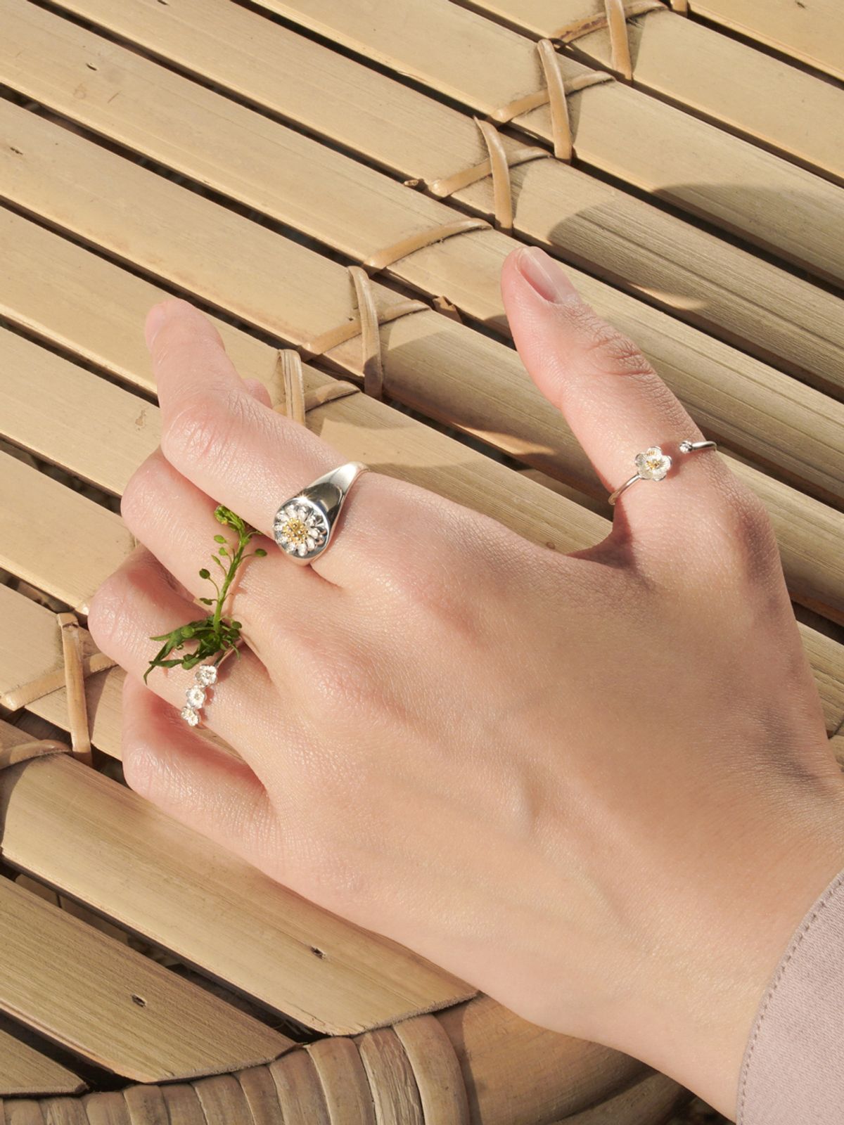 포스트루드(POSTLUDE) [2SET/SILVER] TT FLOWER FREE SIZE R SET