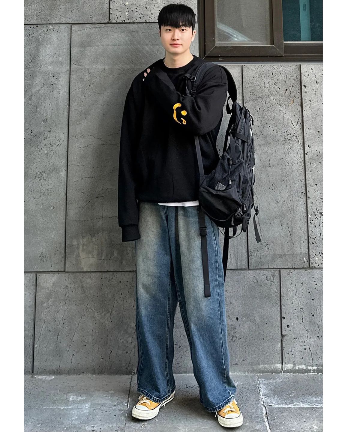 그레이버(GRAVER) [UNISEX]엘보우 스마일드로잉 맨투맨_5color