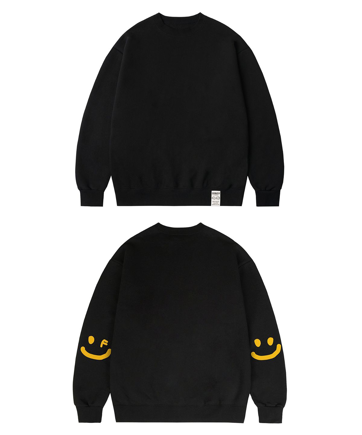 그레이버(GRAVER) [UNISEX]엘보우 스마일드로잉 맨투맨_5color