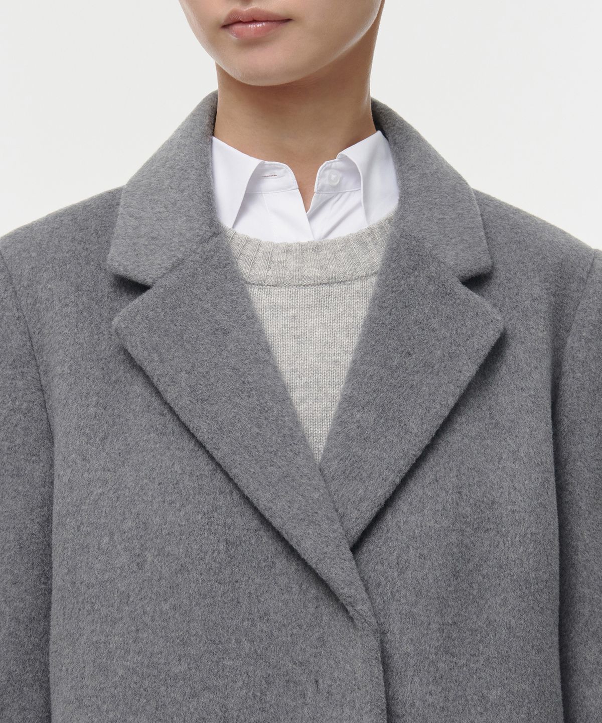 무신사 스탠다드 우먼(MUSINSA STANDARD WOMAN) 우먼즈 캐시미어 블렌드 체스터 롱 코트 [미디엄 그레이]