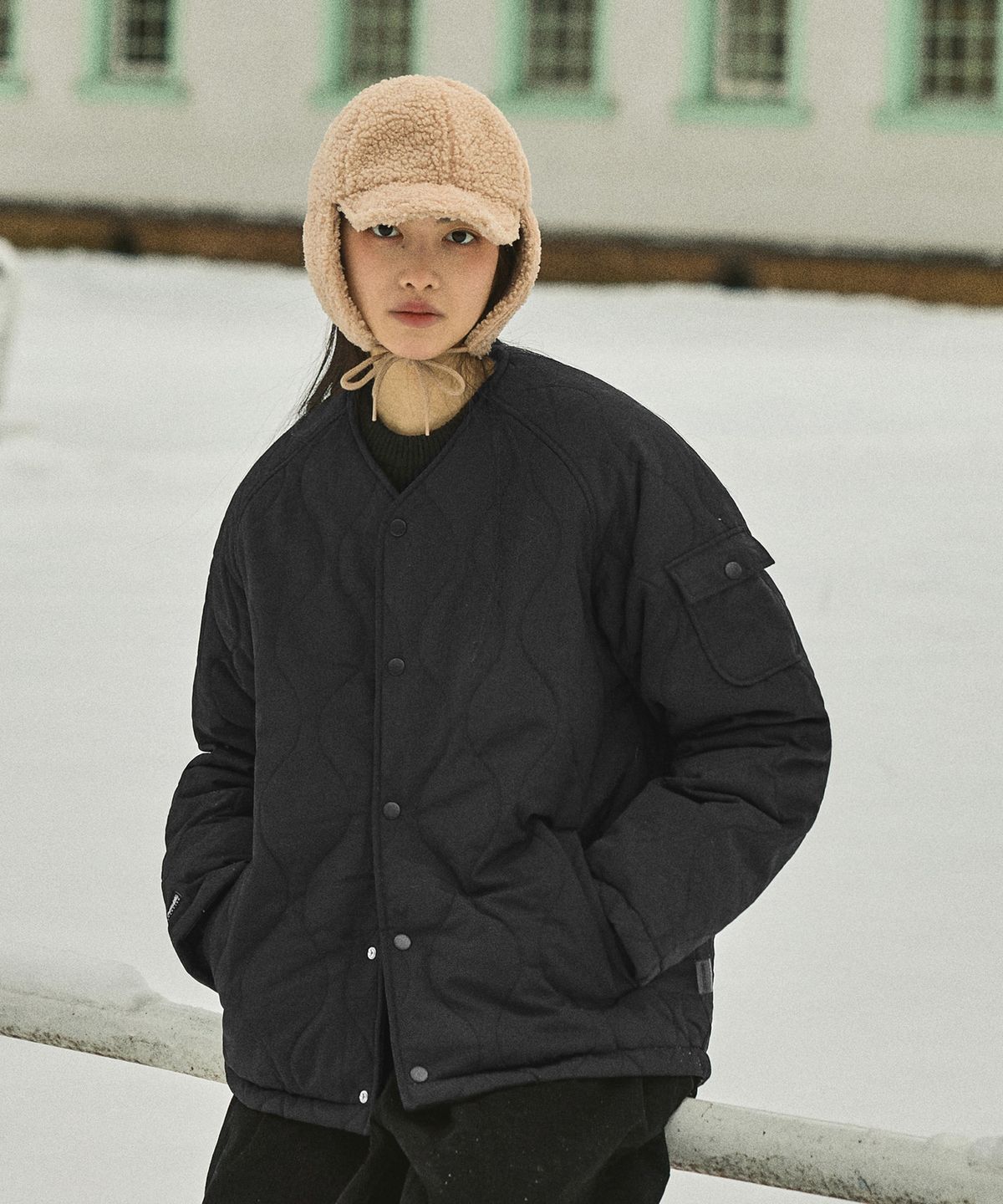 미니멀프로젝트(MINIMALPROJECT) 3M 신슐레이트 퀼팅 경량패딩 MJK106 [BLACK]