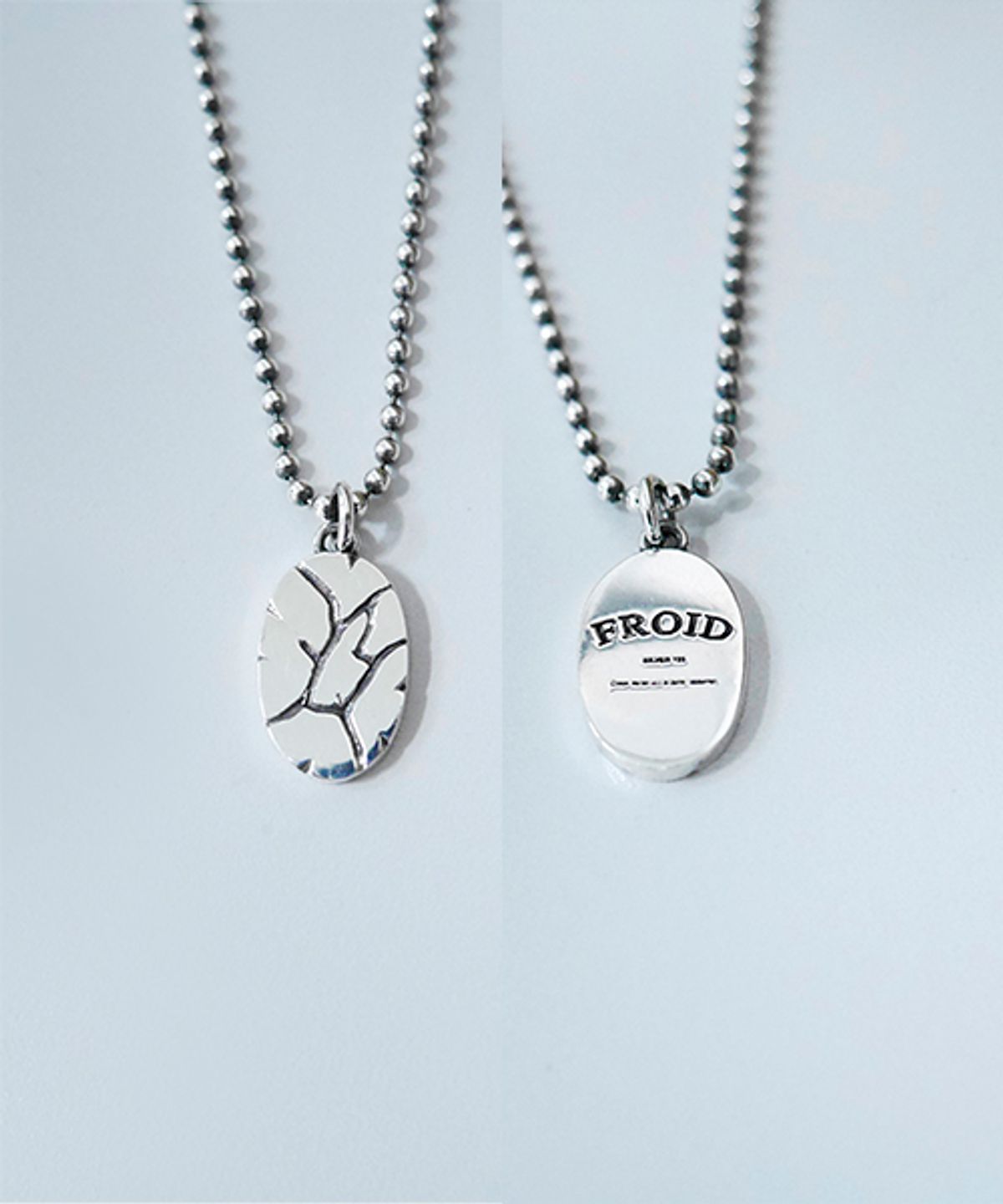 프루와(FROID) Cracked Egg Necklace [925 Sterling Silver]