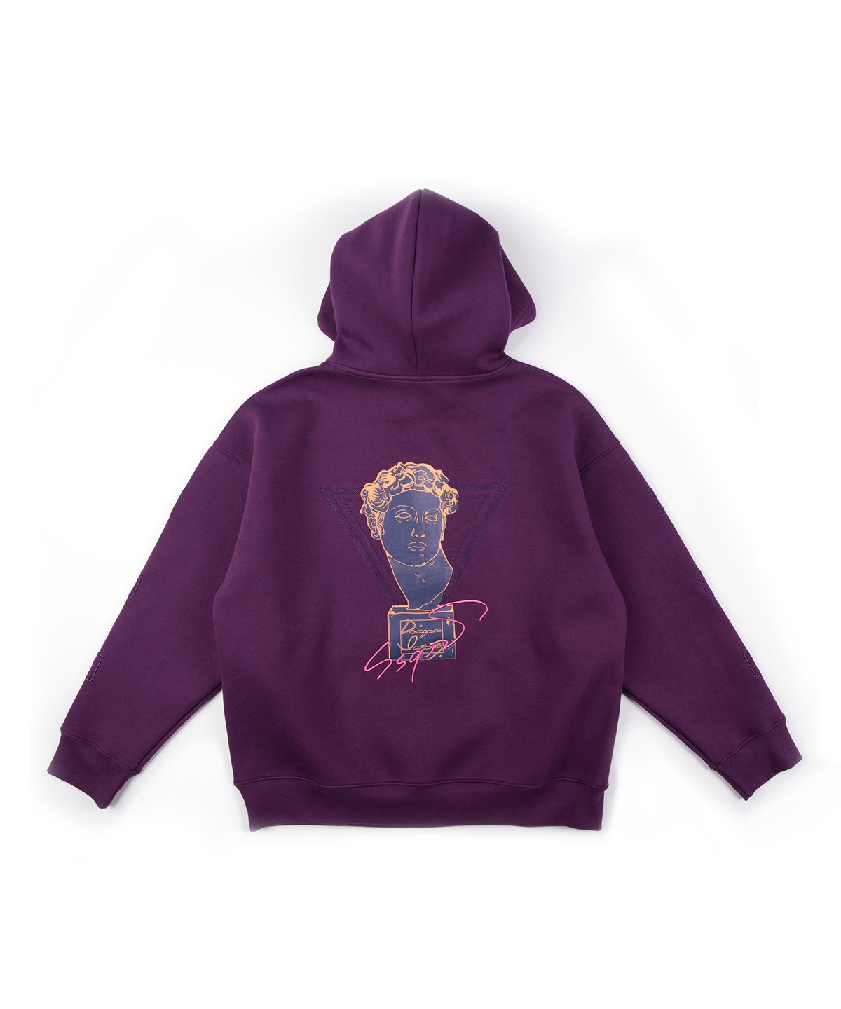 에스에스큐알(SSQR) Unisex Embroidered Hooded Sweatshirt DAHOOD_02_PURPLE
