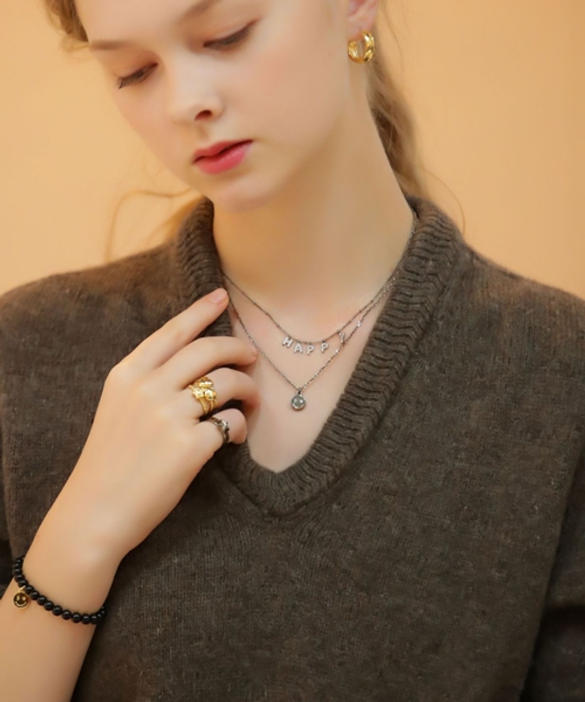 봉보(BONBEAU) Only for me initial assemble Necklace 이니셜 팬던트 실버 925 어셈블 목걸이