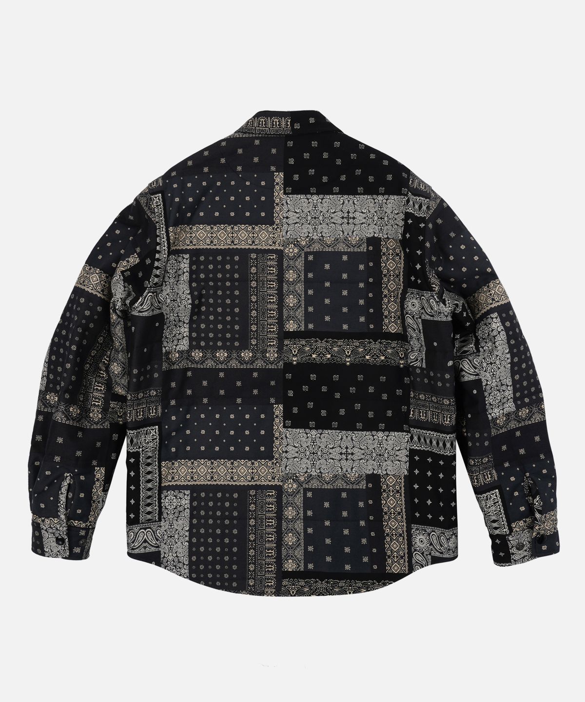 프리즘웍스(FRIZMWORKS) BANDANA PADDING SHIRT JACKET _ BLACK
