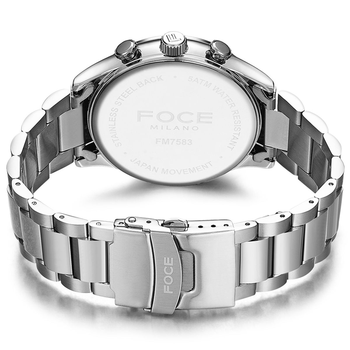 포체(FOCE) 43mm 남성 멀티펑션 메탈시계 FM7583BU