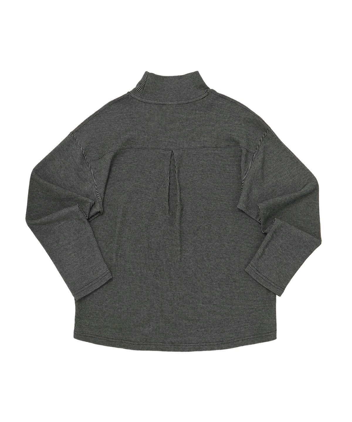어낫띵(A NOTHING) RAIN DROP-SHOULDER TURTLE-NECK TEE (Black)